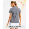 imageG Gradual Polo Shirts for Women Short Sleeve Golf Shirts V Neck Collared Top Cooling Lightweight UPF 50 Tennis Work Dry FitHeather Grey