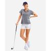 imageG Gradual Polo Shirts for Women Short Sleeve Golf Shirts V Neck Collared Top Cooling Lightweight UPF 50 Tennis Work Dry FitHeather Grey