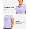 imageG Gradual Polo Shirts for Women Short Sleeve Golf Shirts V Neck Collared Top Cooling Lightweight UPF 50 Tennis Work Dry FitHeather Light Purple