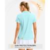 imageG Gradual Polo Shirts for Women Short Sleeve Golf Shirts V Neck Collared Top Cooling Lightweight UPF 50 Tennis Work Dry FitHeather Sky Blue