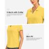 imageG Gradual Polo Shirts for Women Short Sleeve Golf Shirts V Neck Collared Top Cooling Lightweight UPF 50 Tennis Work Dry FitHeather Yellow