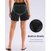 imageG Gradual Womens 5 Swim Shorts Zipper Pockets Quick Dry Board Shorts Bathing Suit Bottom with Liner Running Athletic ShortsAblack