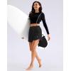 imageG Gradual Womens 5 Swim Shorts Zipper Pockets Quick Dry Board Shorts Bathing Suit Bottom with Liner Running Athletic ShortsAblack