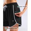 imageG Gradual Womens 5 Swim Shorts Zipper Pockets Quick Dry Board Shorts Bathing Suit Bottom with Liner Running Athletic ShortsBlack