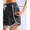 imageG Gradual Womens 5 Swim Shorts Zipper Pockets Quick Dry Board Shorts Bathing Suit Bottom with Liner Running Athletic ShortsBlack Camo