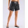 imageG Gradual Womens 5 Swim Shorts Zipper Pockets Quick Dry Board Shorts Bathing Suit Bottom with Liner Running Athletic ShortsBlack Camo