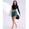 imageG Gradual Womens 5 Swim Shorts Zipper Pockets Quick Dry Board Shorts Bathing Suit Bottom with Liner Running Athletic ShortsDeep Green