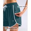 imageG Gradual Womens 5 Swim Shorts Zipper Pockets Quick Dry Board Shorts Bathing Suit Bottom with Liner Running Athletic ShortsDeep Green
