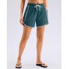 imageG Gradual Womens 5 Swim Shorts Zipper Pockets Quick Dry Board Shorts Bathing Suit Bottom with Liner Running Athletic ShortsDeep Green