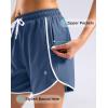 imageG Gradual Womens 5 Swim Shorts Zipper Pockets Quick Dry Board Shorts Bathing Suit Bottom with Liner Running Athletic ShortsDusty Blue