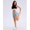 imageG Gradual Womens 5 Swim Shorts Zipper Pockets Quick Dry Board Shorts Bathing Suit Bottom with Liner Running Athletic ShortsLight Grey