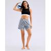 imageG Gradual Womens 5 Swim Shorts Zipper Pockets Quick Dry Board Shorts Bathing Suit Bottom with Liner Running Athletic ShortsLight Grey