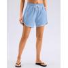 imageG Gradual Womens 5 Swim Shorts Zipper Pockets Quick Dry Board Shorts Bathing Suit Bottom with Liner Running Athletic ShortsLight Haze Blue