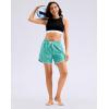 imageG Gradual Womens 5 Swim Shorts Zipper Pockets Quick Dry Board Shorts Bathing Suit Bottom with Liner Running Athletic ShortsMint Green