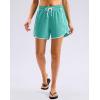 imageG Gradual Womens 5 Swim Shorts Zipper Pockets Quick Dry Board Shorts Bathing Suit Bottom with Liner Running Athletic ShortsMint Green