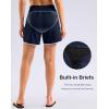 imageG Gradual Womens 5 Swim Shorts Zipper Pockets Quick Dry Board Shorts Bathing Suit Bottom with Liner Running Athletic ShortsNavy
