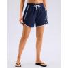 imageG Gradual Womens 5 Swim Shorts Zipper Pockets Quick Dry Board Shorts Bathing Suit Bottom with Liner Running Athletic ShortsNavy