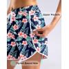 imageG Gradual Womens 5 Swim Shorts Zipper Pockets Quick Dry Board Shorts Bathing Suit Bottom with Liner Running Athletic ShortsNavy Flower