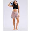 imageG Gradual Womens 5 Swim Shorts Zipper Pockets Quick Dry Board Shorts Bathing Suit Bottom with Liner Running Athletic ShortsPink
