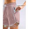 imageG Gradual Womens 5 Swim Shorts Zipper Pockets Quick Dry Board Shorts Bathing Suit Bottom with Liner Running Athletic ShortsPink