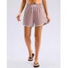 imageG Gradual Womens 5 Swim Shorts Zipper Pockets Quick Dry Board Shorts Bathing Suit Bottom with Liner Running Athletic ShortsPink