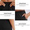 imageG Gradual Womens 7  9 Shorts with Deep Pockets Elastic Waist Bermuda Jersey Long Shorts for Woman Lounge WalkingBlack
