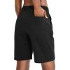 imageG Gradual Womens 7  9 Shorts with Deep Pockets Elastic Waist Bermuda Jersey Long Shorts for Woman Lounge WalkingBlack