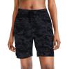 imageG Gradual Womens 7  9 Shorts with Deep Pockets Elastic Waist Bermuda Jersey Long Shorts for Woman Lounge WalkingBlack Camo