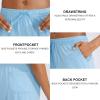 imageG Gradual Womens 7  9 Shorts with Deep Pockets Elastic Waist Bermuda Jersey Long Shorts for Woman Lounge WalkingBlue