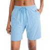 imageG Gradual Womens 7  9 Shorts with Deep Pockets Elastic Waist Bermuda Jersey Long Shorts for Woman Lounge WalkingBlue