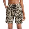 imageG Gradual Womens 7  9 Shorts with Deep Pockets Elastic Waist Bermuda Jersey Long Shorts for Woman Lounge WalkingBrown Leopard