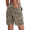 imageG Gradual Womens 7  9 Shorts with Deep Pockets Elastic Waist Bermuda Jersey Long Shorts for Woman Lounge WalkingBrown Leopard