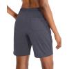imageG Gradual Womens 7  9 Shorts with Deep Pockets Elastic Waist Bermuda Jersey Long Shorts for Woman Lounge WalkingCharcoal