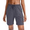 imageG Gradual Womens 7  9 Shorts with Deep Pockets Elastic Waist Bermuda Jersey Long Shorts for Woman Lounge WalkingCharcoal