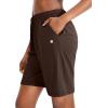 imageG Gradual Womens 7  9 Shorts with Deep Pockets Elastic Waist Bermuda Jersey Long Shorts for Woman Lounge WalkingCoffee
