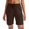 imageG Gradual Womens 7  9 Shorts with Deep Pockets Elastic Waist Bermuda Jersey Long Shorts for Woman Lounge WalkingCoffee