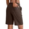 imageG Gradual Womens 7  9 Shorts with Deep Pockets Elastic Waist Bermuda Jersey Long Shorts for Woman Lounge WalkingCoffee
