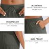 imageG Gradual Womens 7  9 Shorts with Deep Pockets Elastic Waist Bermuda Jersey Long Shorts for Woman Lounge WalkingDark Green