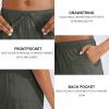 imageG Gradual Womens 7  9 Shorts with Deep Pockets Elastic Waist Bermuda Jersey Long Shorts for Woman Lounge WalkingDark Green