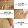 imageG Gradual Womens 7  9 Shorts with Deep Pockets Elastic Waist Bermuda Jersey Long Shorts for Woman Lounge WalkingDark Khaki