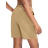 imageG Gradual Womens 7  9 Shorts with Deep Pockets Elastic Waist Bermuda Jersey Long Shorts for Woman Lounge WalkingDark Khaki