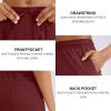 imageG Gradual Womens 7  9 Shorts with Deep Pockets Elastic Waist Bermuda Jersey Long Shorts for Woman Lounge WalkingDark Red