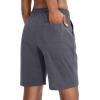 imageG Gradual Womens 7  9 Shorts with Deep Pockets Elastic Waist Bermuda Jersey Long Shorts for Woman Lounge WalkingDust Blue
