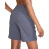 imageG Gradual Womens 7  9 Shorts with Deep Pockets Elastic Waist Bermuda Jersey Long Shorts for Woman Lounge WalkingDust Blue