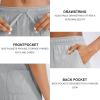 imageG Gradual Womens 7  9 Shorts with Deep Pockets Elastic Waist Bermuda Jersey Long Shorts for Woman Lounge WalkingGrey