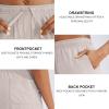 imageG Gradual Womens 7  9 Shorts with Deep Pockets Elastic Waist Bermuda Jersey Long Shorts for Woman Lounge WalkingKhaki