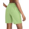 imageG Gradual Womens 7  9 Shorts with Deep Pockets Elastic Waist Bermuda Jersey Long Shorts for Woman Lounge WalkingLight Green