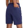 imageG Gradual Womens 7  9 Shorts with Deep Pockets Elastic Waist Bermuda Jersey Long Shorts for Woman Lounge WalkingNavy Blue