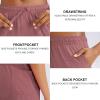 imageG Gradual Womens 7  9 Shorts with Deep Pockets Elastic Waist Bermuda Jersey Long Shorts for Woman Lounge WalkingPink