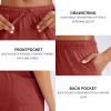 imageG Gradual Womens 7  9 Shorts with Deep Pockets Elastic Waist Bermuda Jersey Long Shorts for Woman Lounge WalkingSavannah Red